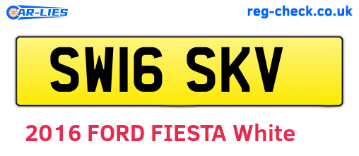 SW16SKV are the vehicle registration plates.