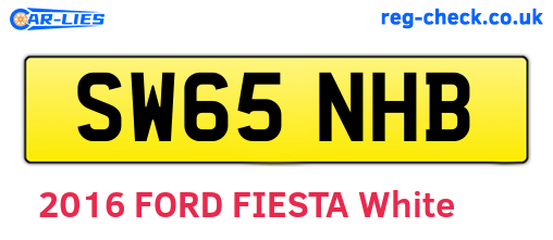 SW65NHB are the vehicle registration plates.