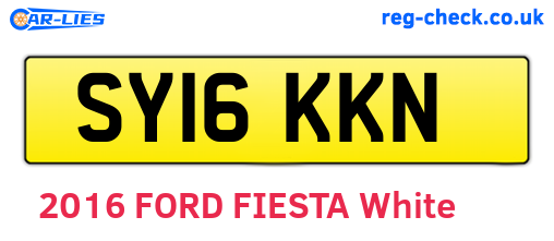 SY16KKN are the vehicle registration plates.