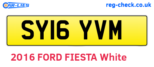 SY16YVM are the vehicle registration plates.