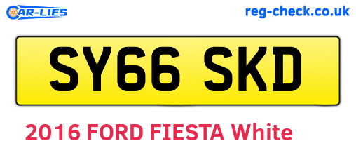SY66SKD are the vehicle registration plates.