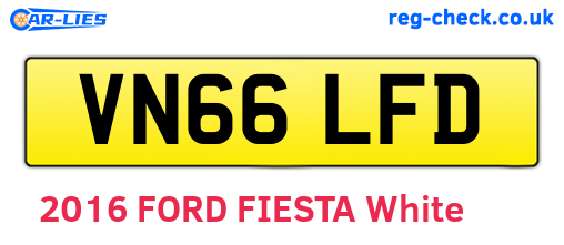 VN66LFD are the vehicle registration plates.
