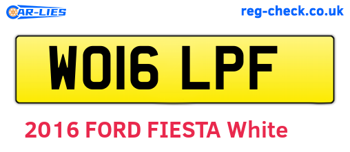 WO16LPF are the vehicle registration plates.