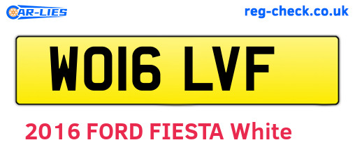 WO16LVF are the vehicle registration plates.