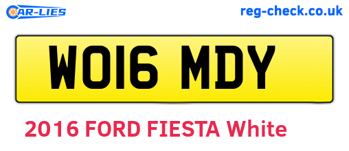 WO16MDY are the vehicle registration plates.