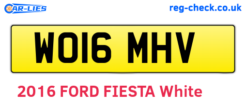 WO16MHV are the vehicle registration plates.