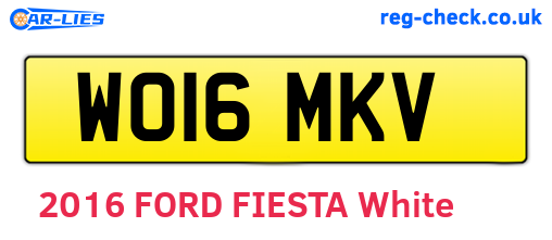 WO16MKV are the vehicle registration plates.