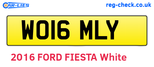 WO16MLY are the vehicle registration plates.