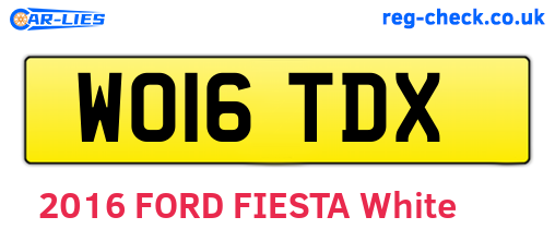 WO16TDX are the vehicle registration plates.