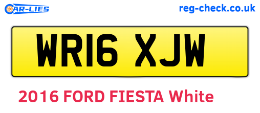 WR16XJW are the vehicle registration plates.