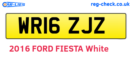 WR16ZJZ are the vehicle registration plates.