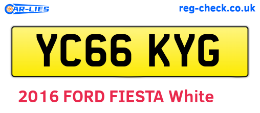 YC66KYG are the vehicle registration plates.