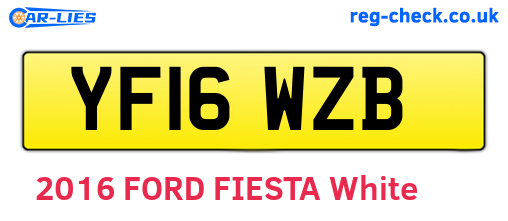 YF16WZB are the vehicle registration plates.
