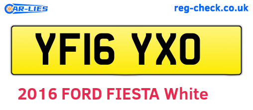 YF16YXO are the vehicle registration plates.