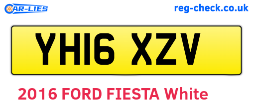 YH16XZV are the vehicle registration plates.