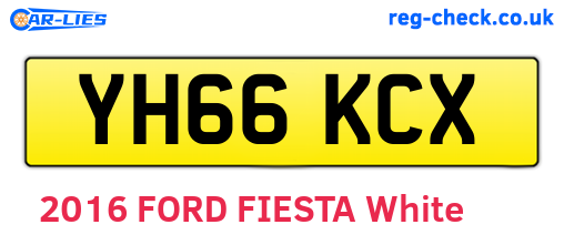 YH66KCX are the vehicle registration plates.