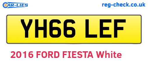 YH66LEF are the vehicle registration plates.