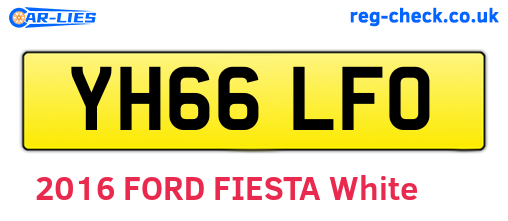 YH66LFO are the vehicle registration plates.