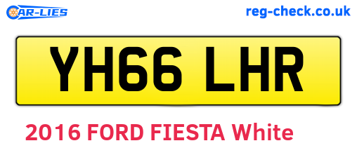 YH66LHR are the vehicle registration plates.