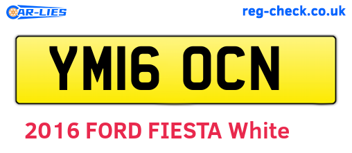YM16OCN are the vehicle registration plates.