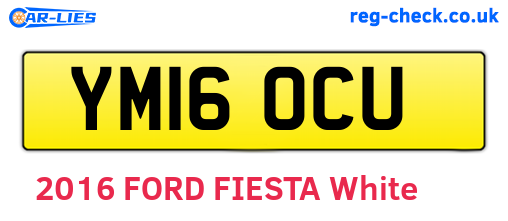 YM16OCU are the vehicle registration plates.