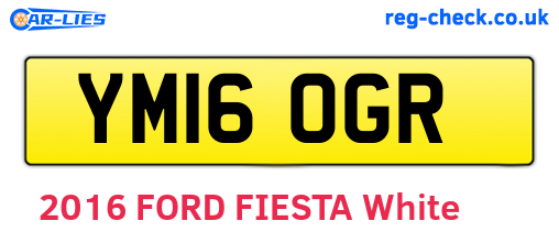 YM16OGR are the vehicle registration plates.