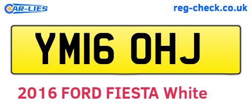 YM16OHJ are the vehicle registration plates.