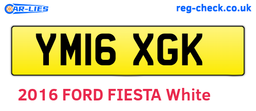 YM16XGK are the vehicle registration plates.