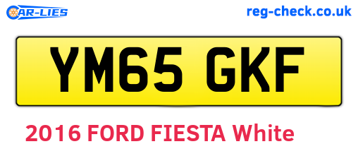 YM65GKF are the vehicle registration plates.