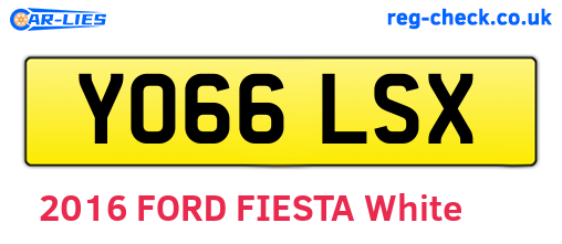 YO66LSX are the vehicle registration plates.