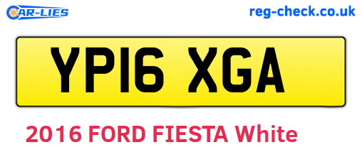 YP16XGA are the vehicle registration plates.