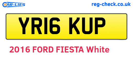 YR16KUP are the vehicle registration plates.