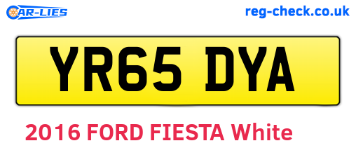 YR65DYA are the vehicle registration plates.