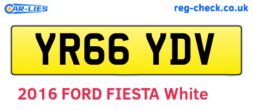 YR66YDV are the vehicle registration plates.