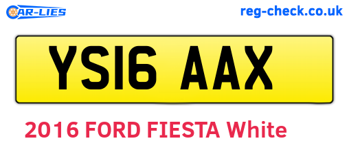 YS16AAX are the vehicle registration plates.