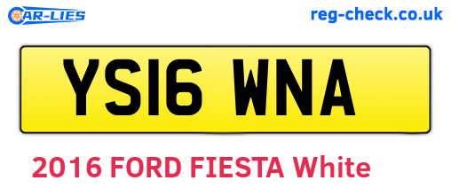 YS16WNA are the vehicle registration plates.
