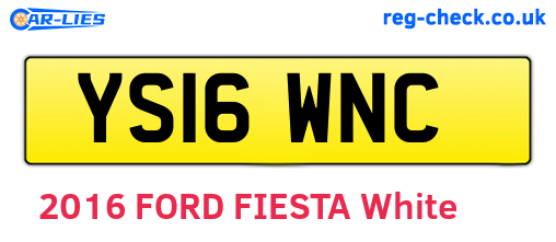 YS16WNC are the vehicle registration plates.