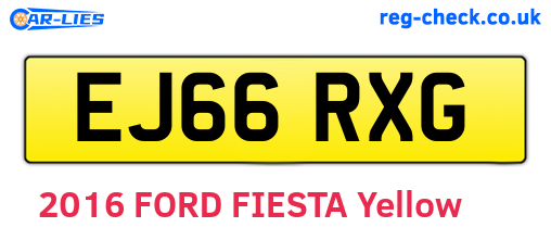 EJ66RXG are the vehicle registration plates.