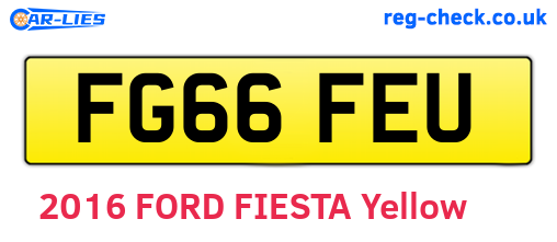 FG66FEU are the vehicle registration plates.