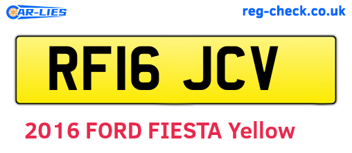 RF16JCV are the vehicle registration plates.