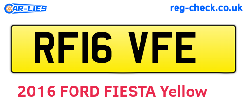 RF16VFE are the vehicle registration plates.