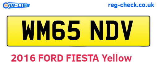 WM65NDV are the vehicle registration plates.