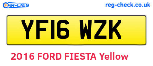 YF16WZK are the vehicle registration plates.