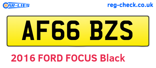 AF66BZS are the vehicle registration plates.