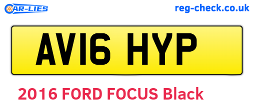 AV16HYP are the vehicle registration plates.