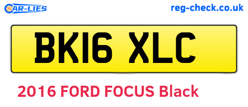 BK16XLC are the vehicle registration plates.