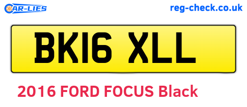 BK16XLL are the vehicle registration plates.