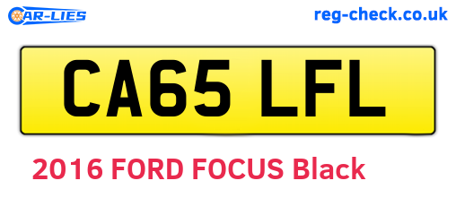 CA65LFL are the vehicle registration plates.