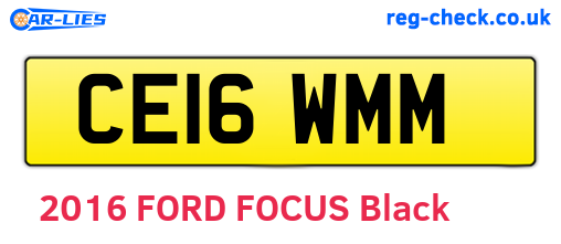 CE16WMM are the vehicle registration plates.
