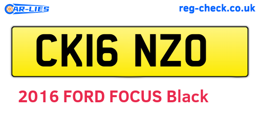 CK16NZO are the vehicle registration plates.